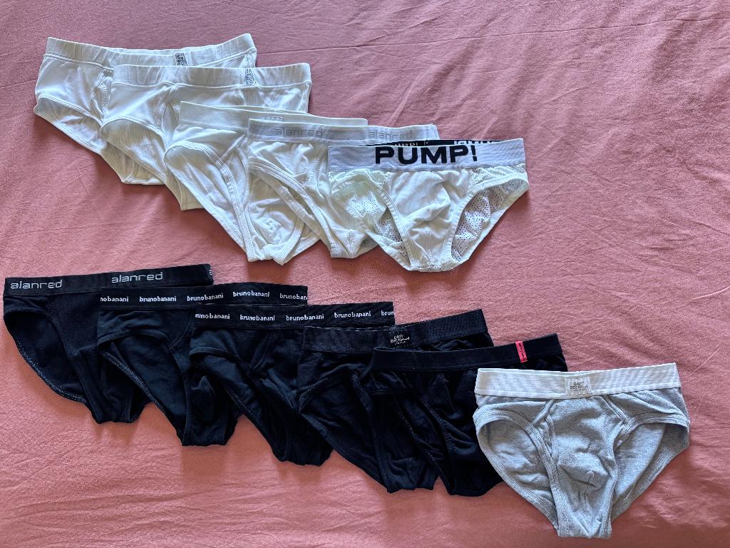 Ondergoed / Underwear mix briefs (11 stuks!), Kleding | Heren, Ondergoed, Verzenden, Zwart, Bruno Banani, Slip