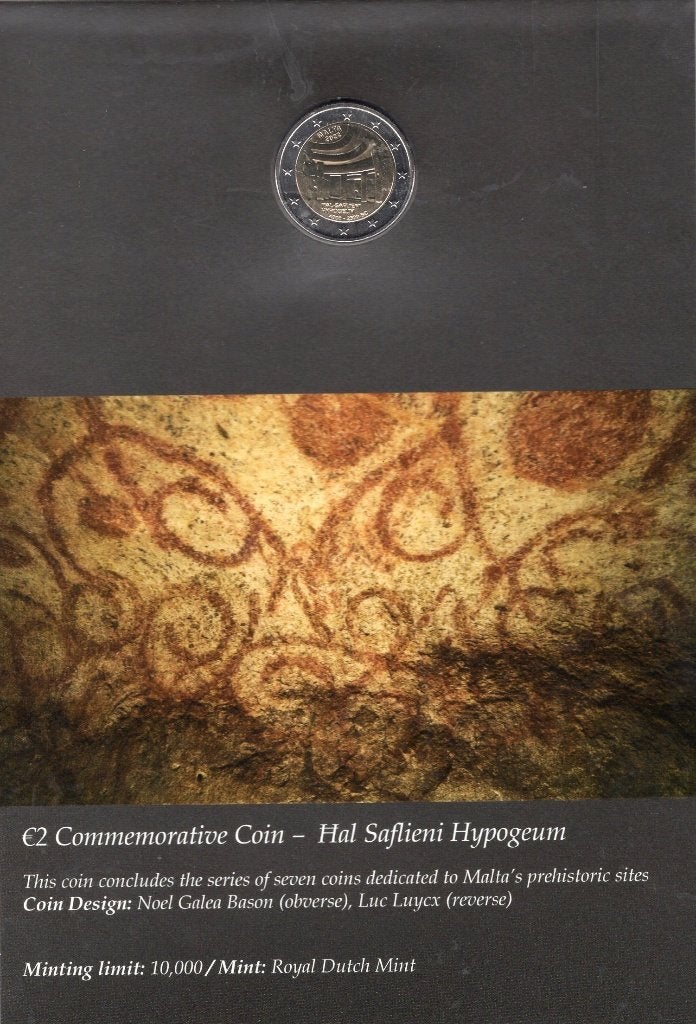 2 Euro Malta 2022 in BU Blister - Hypogeum van Hal Saflieni, Postzegels en Munten, Verzenden, Malta, 2 euro, Losse munt