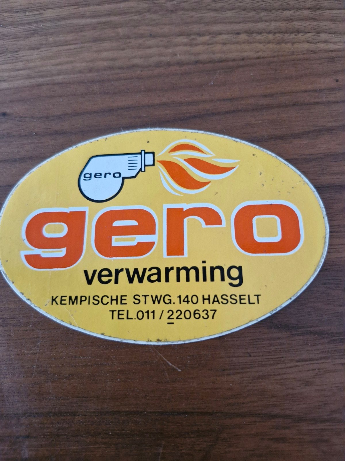 10553 Vintage Gero Verwarming Reclame Sticker, Verzamelen, Stickers, Ophalen of Verzenden