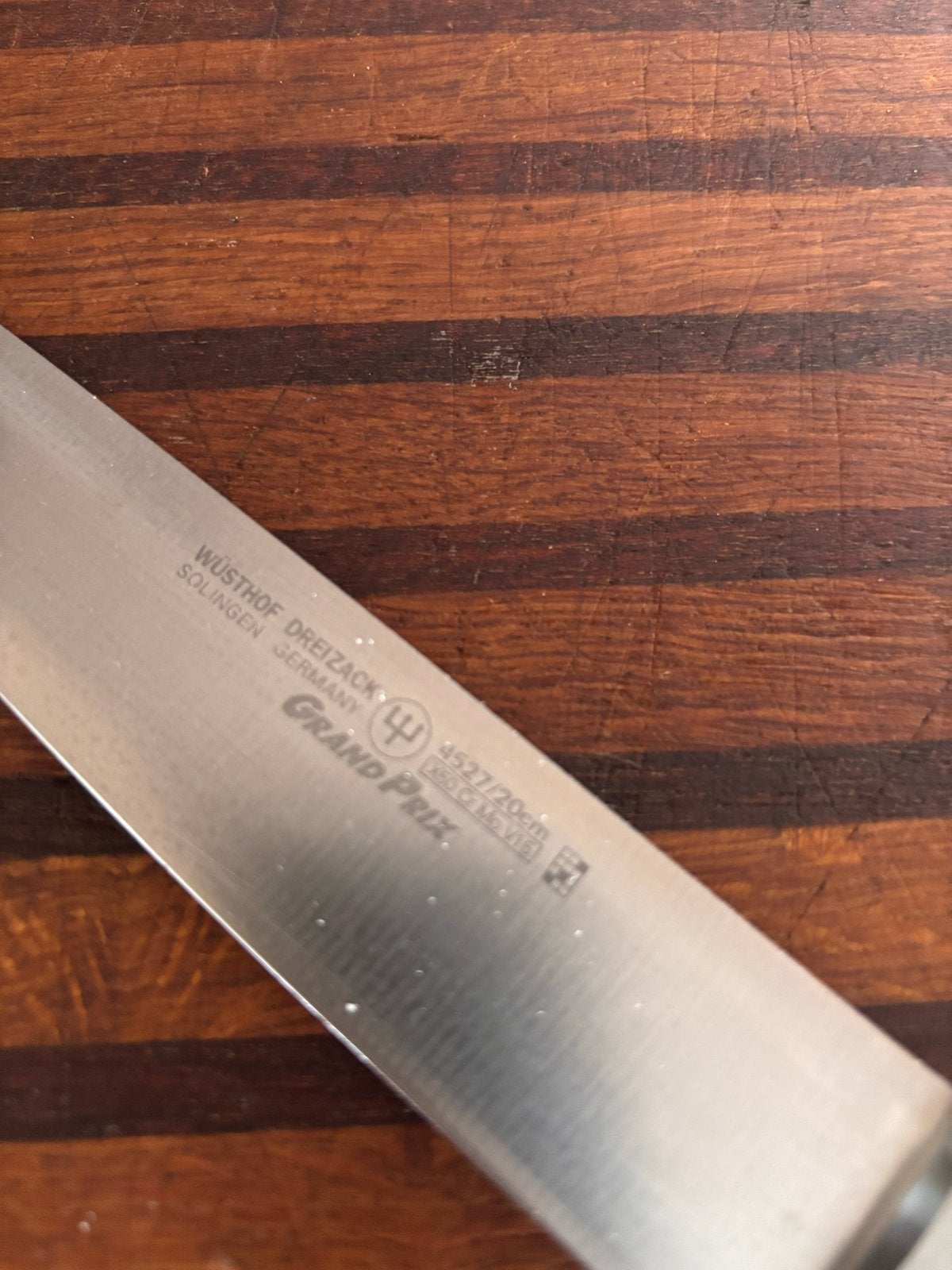 Wüsthof Dreizack Grand Prix koksmes 20cm, Zilver, Ophalen of Verzenden, Metaal, Overige merken