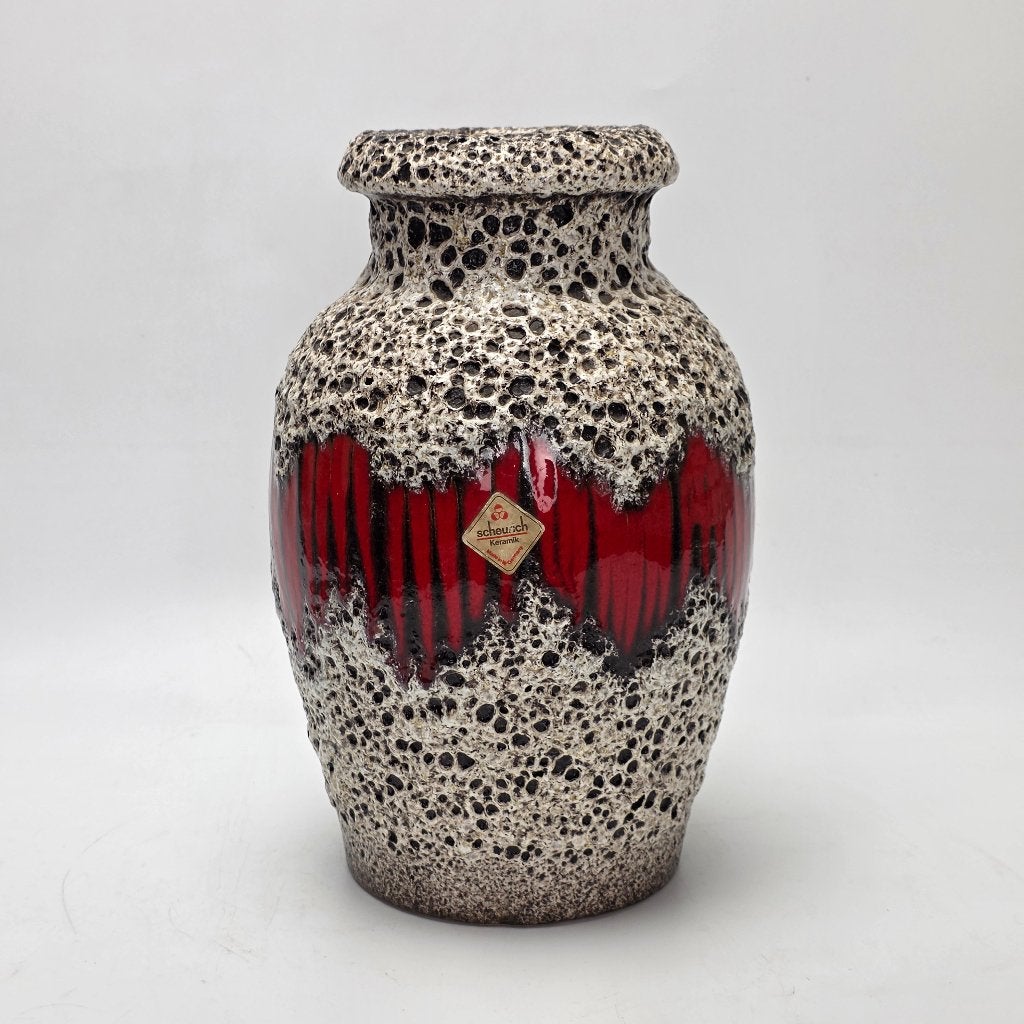 Vintage West-Duitse Fat Lava vaas lora/ scheurich  291-28, Ophalen of Verzenden
