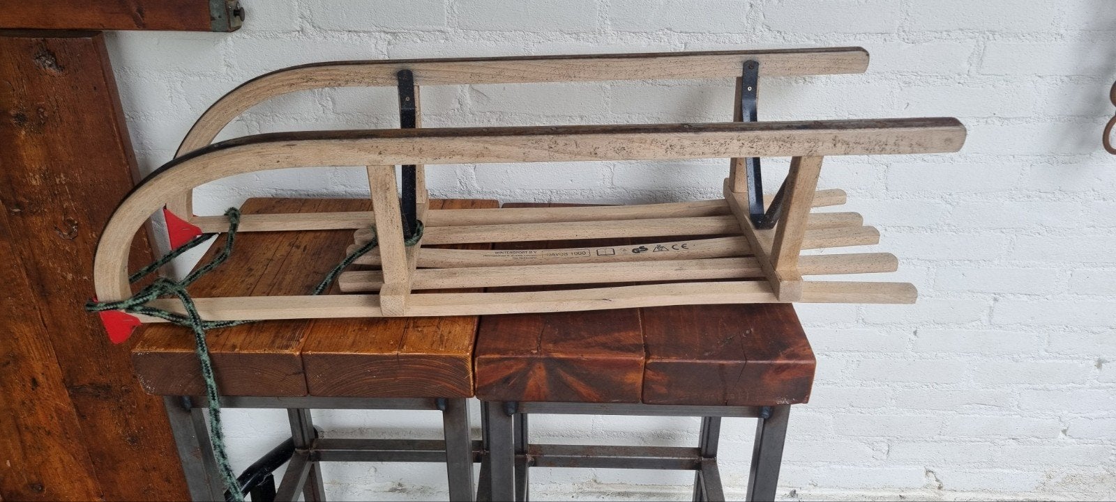 Slee houten slee Davos type 1000, Ophalen, Gebruikt, Hout