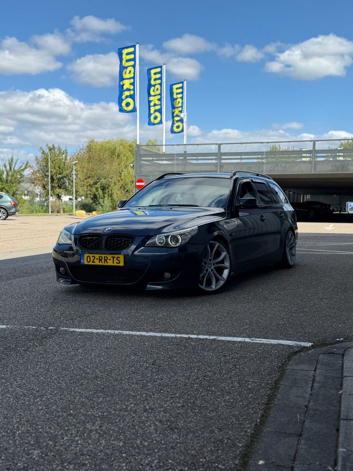 BMW 5-Serie 3.0 530I Touring AUT 2005 Blauw, Auto's, Automaat, Achterwielaandrijving, Beige, Blauw