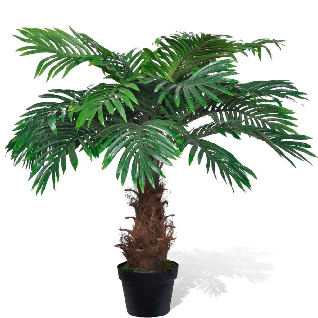 Kunstplant kamerplant Cycas palmboom 80 cm GRATIS BEZORGD!, Binnen, Groen, Verzenden, Onderhoudsvrij