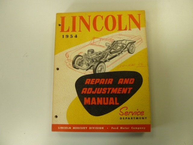 1954 Lincoln Repair and Adjustment Manual USA, Verzenden, Gelezen, Overige merken