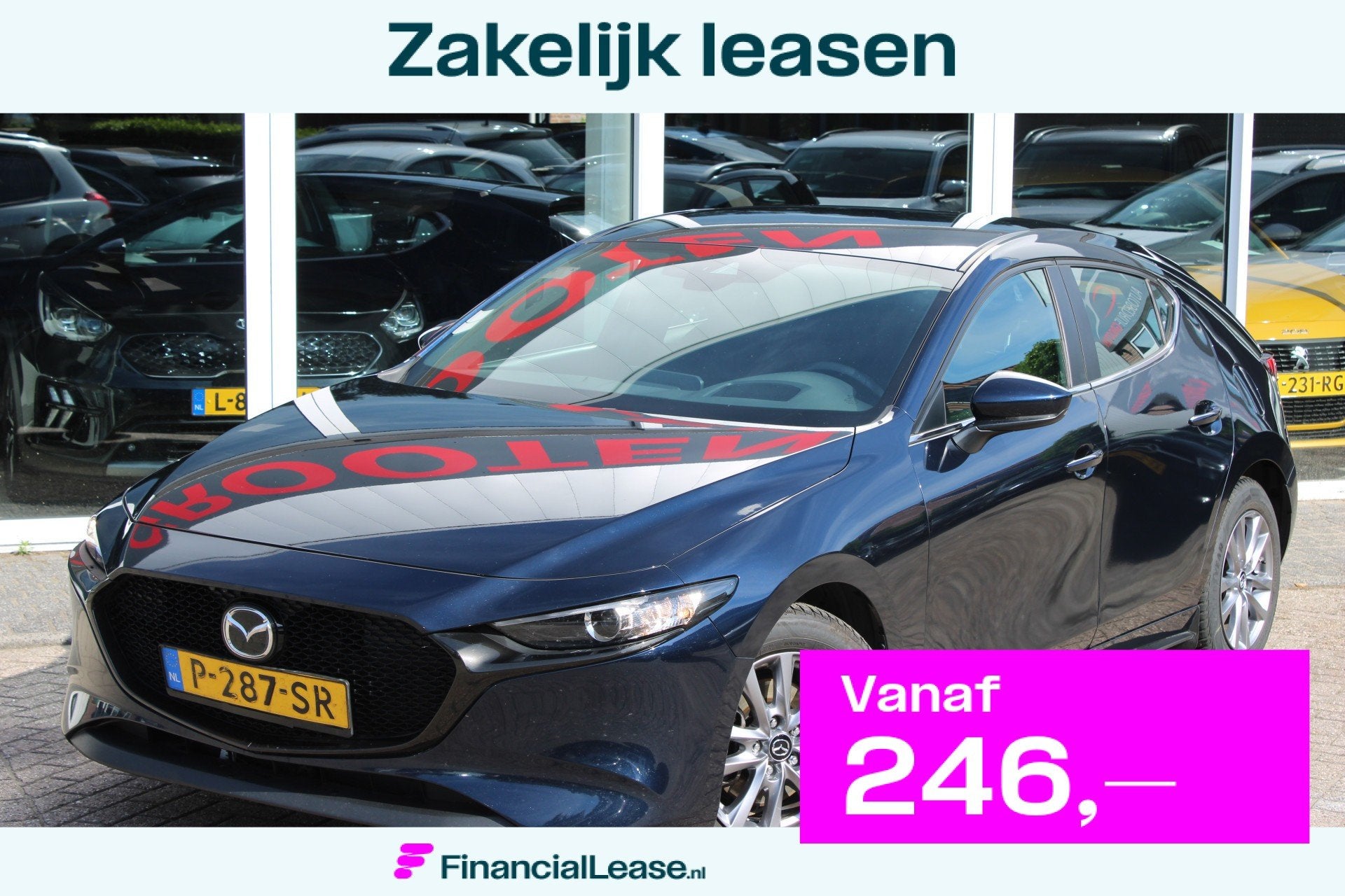 Mazda 3 2.0 e-SkyActiv-G M Hybrid 122, Stof, Gebruikt, 4 cilinders, Blauw