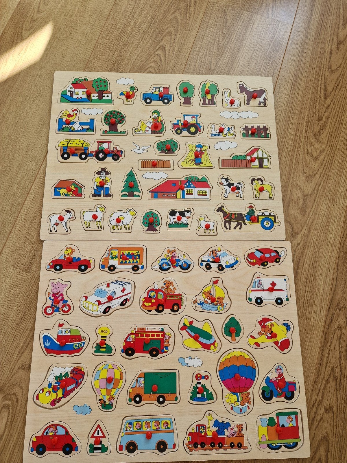2 grote houten puzzels, Ophalen, Losse flippo's