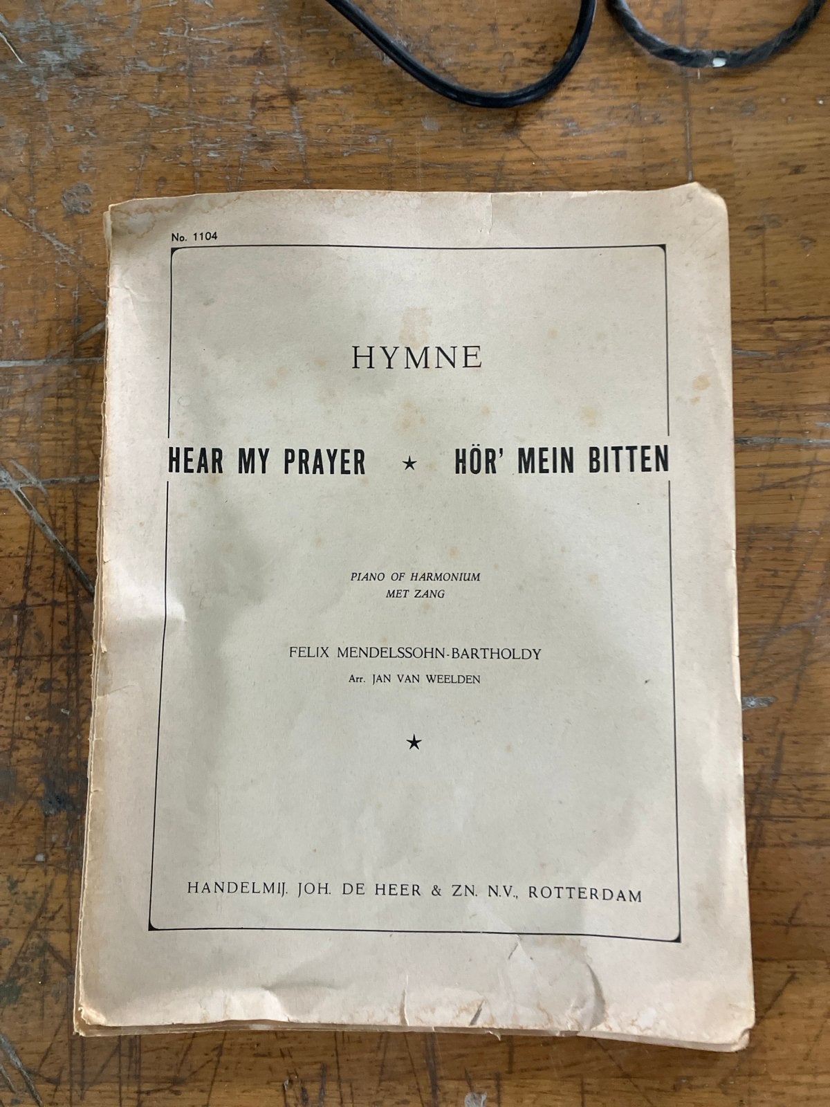Hear my prayer Hor mein bitten piano met zang mendelssohn, Ophalen of Verzenden, Gebruikt