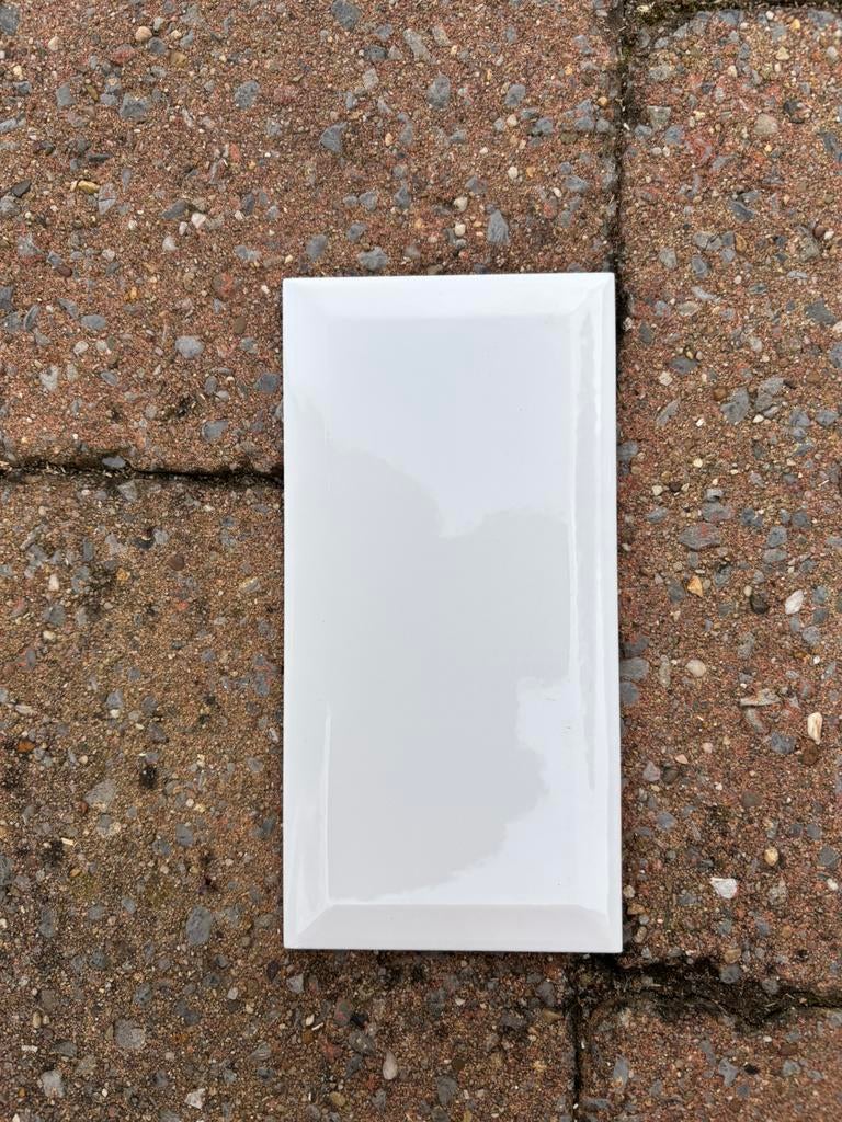 Metro tegel 20x10 hoogglans wit 4 m2, Ophalen, Nieuw, Minder dan 20 cm, 20 tot 40 cm