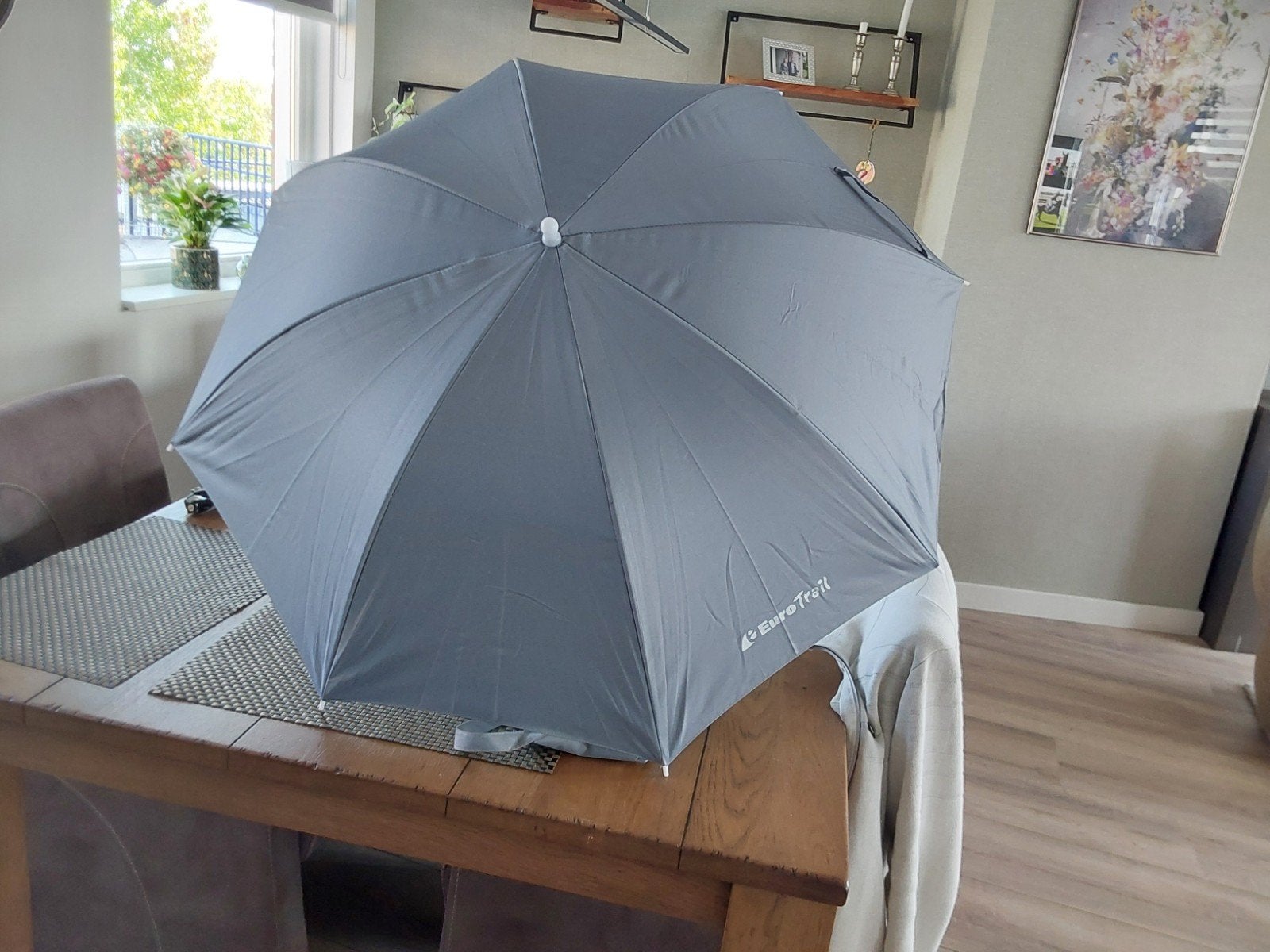 stoelparasol 2 x, Tuin en Terras, Ophalen, Zo goed als nieuw, Minder dan 1 meter, Parasolvoet