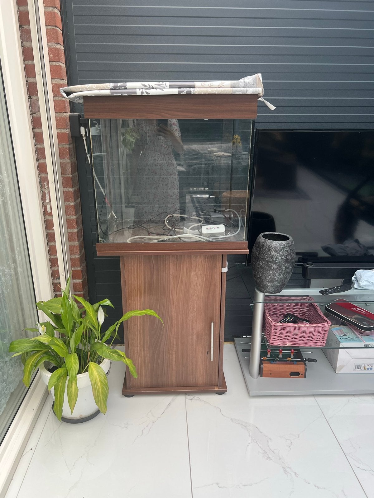 Aquaria, Ophalen, Leeg aquarium