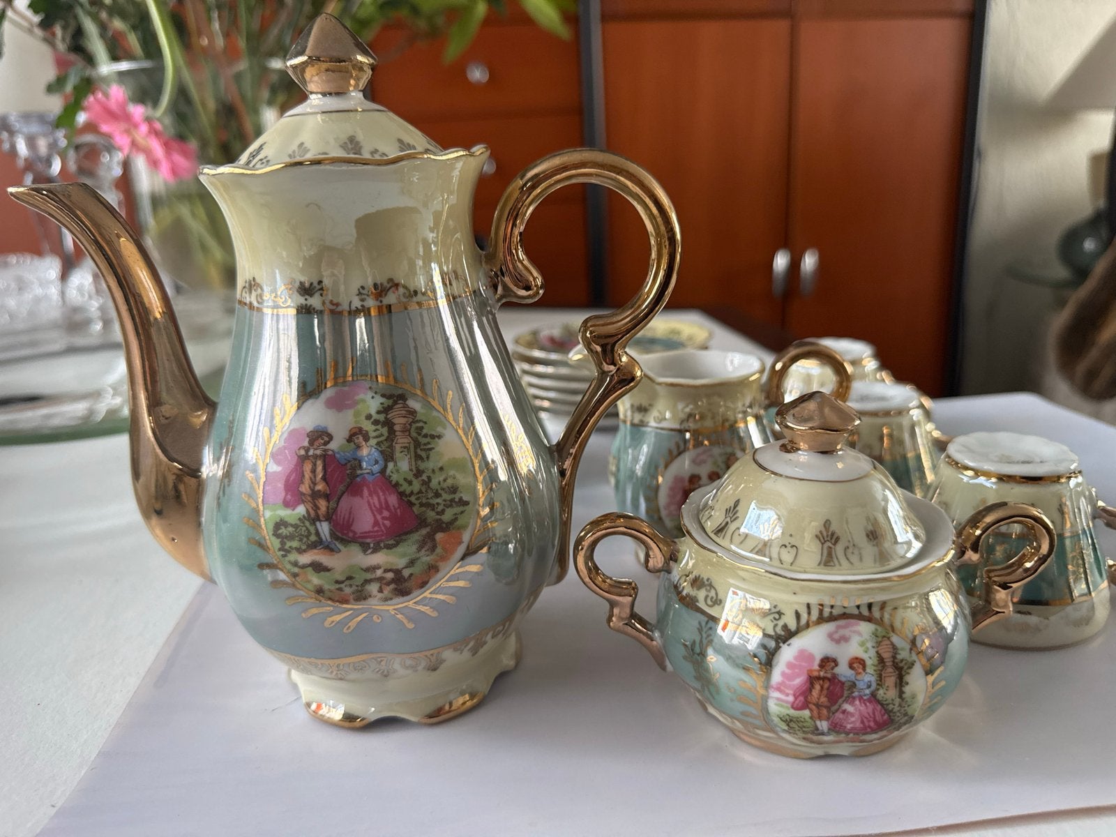 Vintage Versailles Koffie-/Theeservies - 15-delig, Ophalen of Verzenden