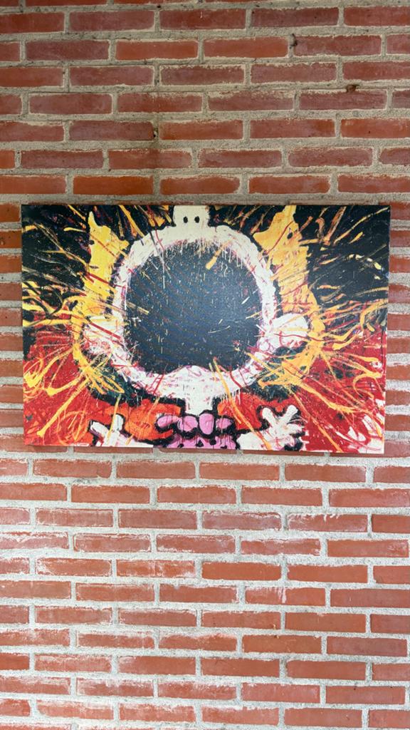 Uniek Pop Art Schilderij: Calvin & Hobbes Scream, Ophalen of Verzenden