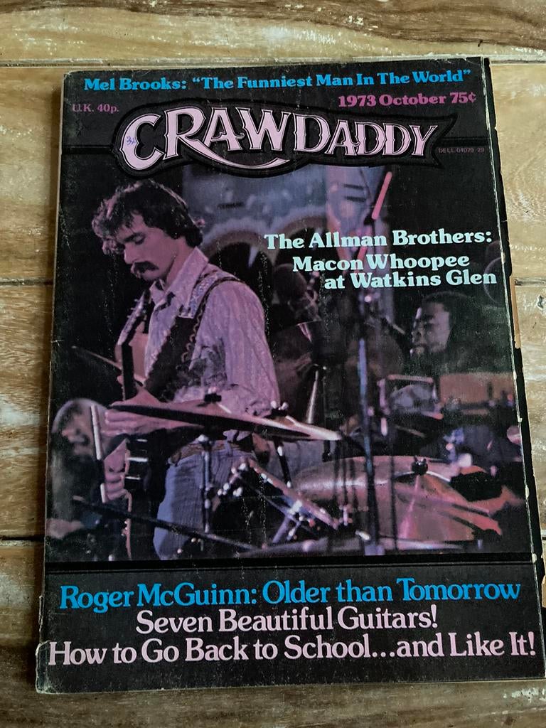 Crawdaddy Magazine 1973 Allman Brothers ROGER MCGUINN Brooks, Ophalen of Verzenden, Muziek, Film of Tv