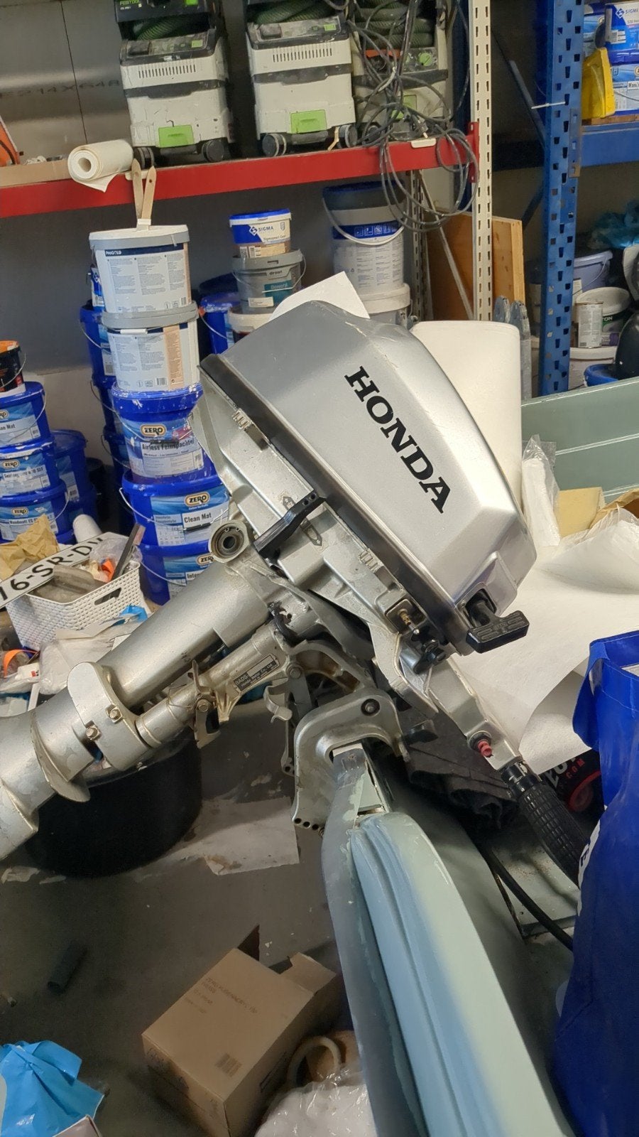 Terhi bootje 410 met  5 pk motor honda 4 takt vissersbootje, Watersport en Boten, Buiten- en Binnenboordmotoren, Ophalen, Gebruikt