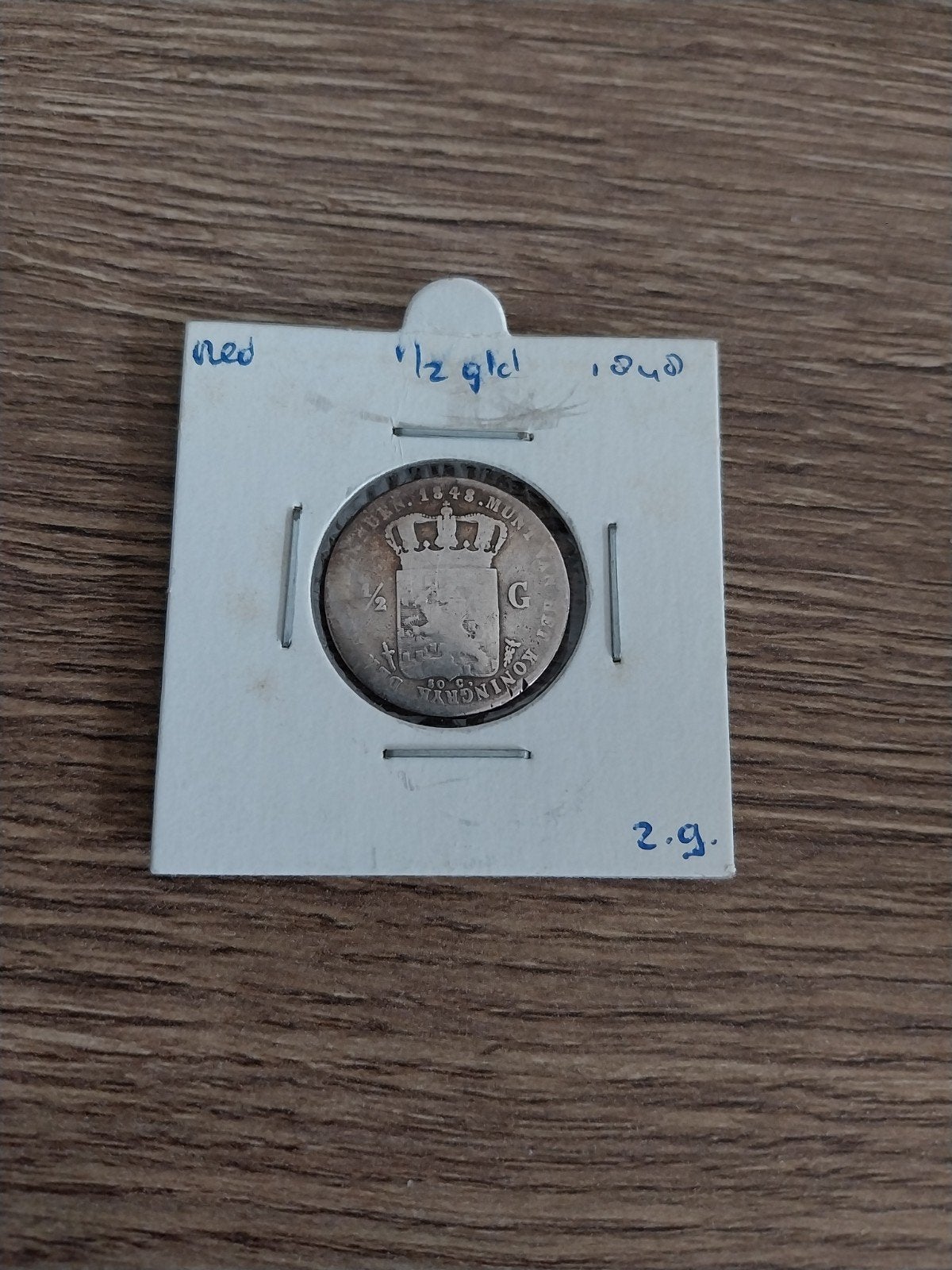 Zilveren halve gulden 1848 Willem II, ½ gulden, Zilver, Ophalen of Verzenden, Losse munt