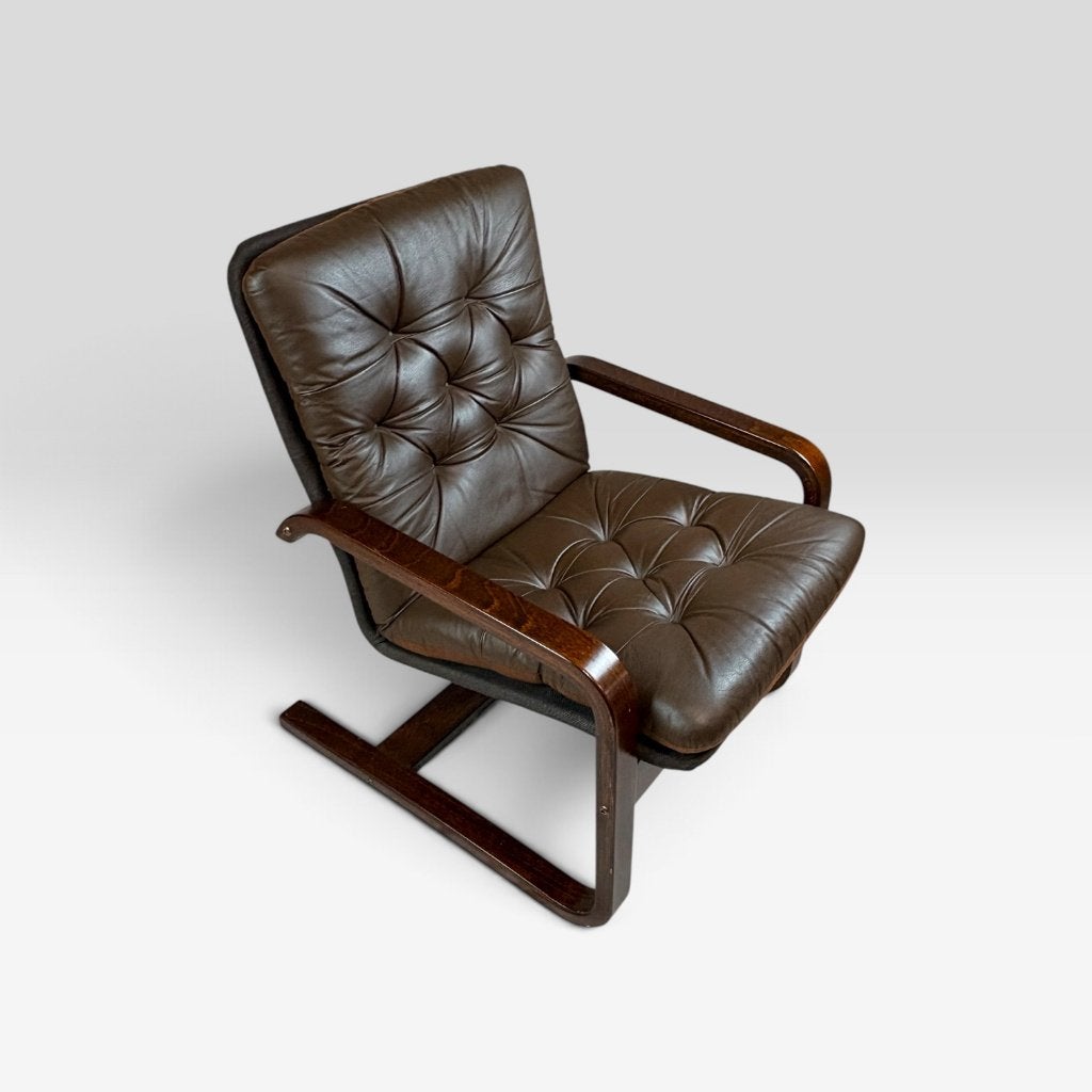 Scandinavische vintage relaxfauteuil | jaren 60/70, Huis en Inrichting, Gebruikt, ?, Hout, Mid - century - Scandinavian design