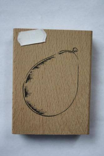 Schudstempel Ballon 7x5cm, Verzenden, Nieuw, Houten stempel