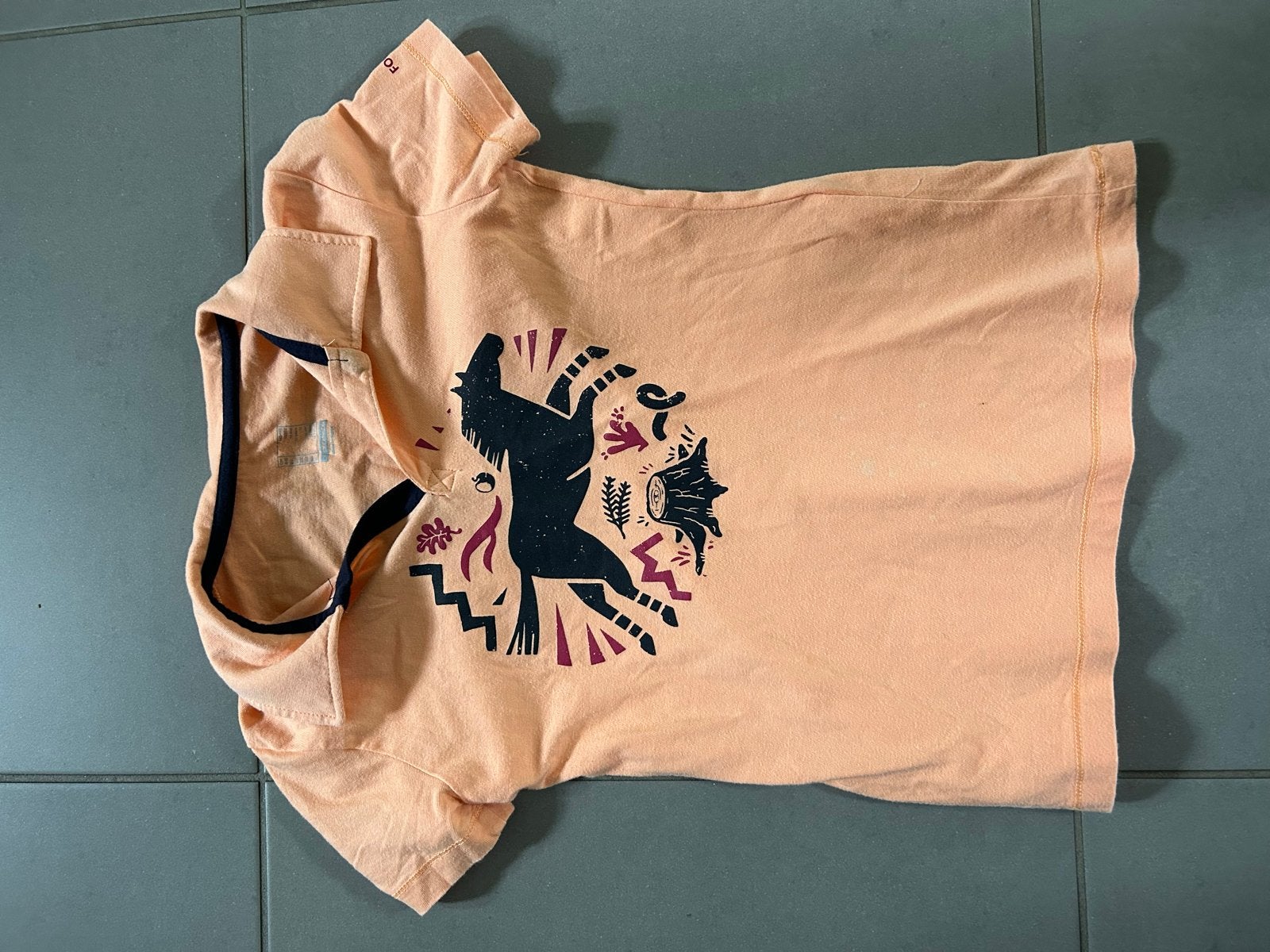 paardenkleding: Oranje T-shirt met lama print, Dieren en Toebehoren, Ophalen