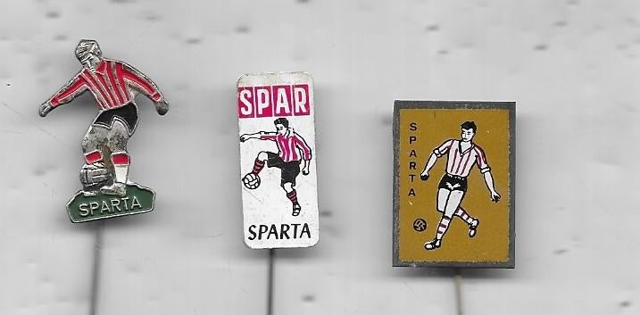 3 SPARTA VOETBAL SPELDEN, Ophalen of Verzenden, Zo goed als nieuw, Sport, Speldje of Pin