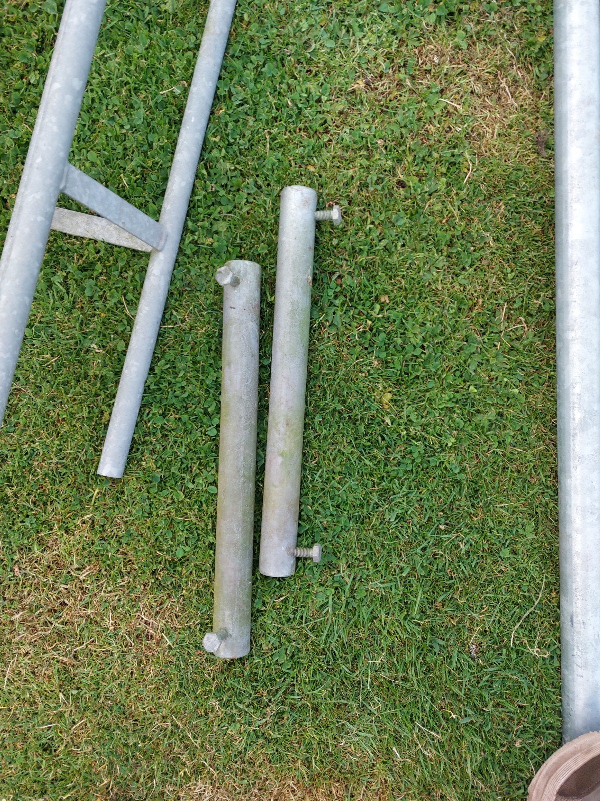 Mast 3 x 2.50 mtr met topbuis en grondbuis, Ophalen, Info@arob.nl, Mast, Foarwurk