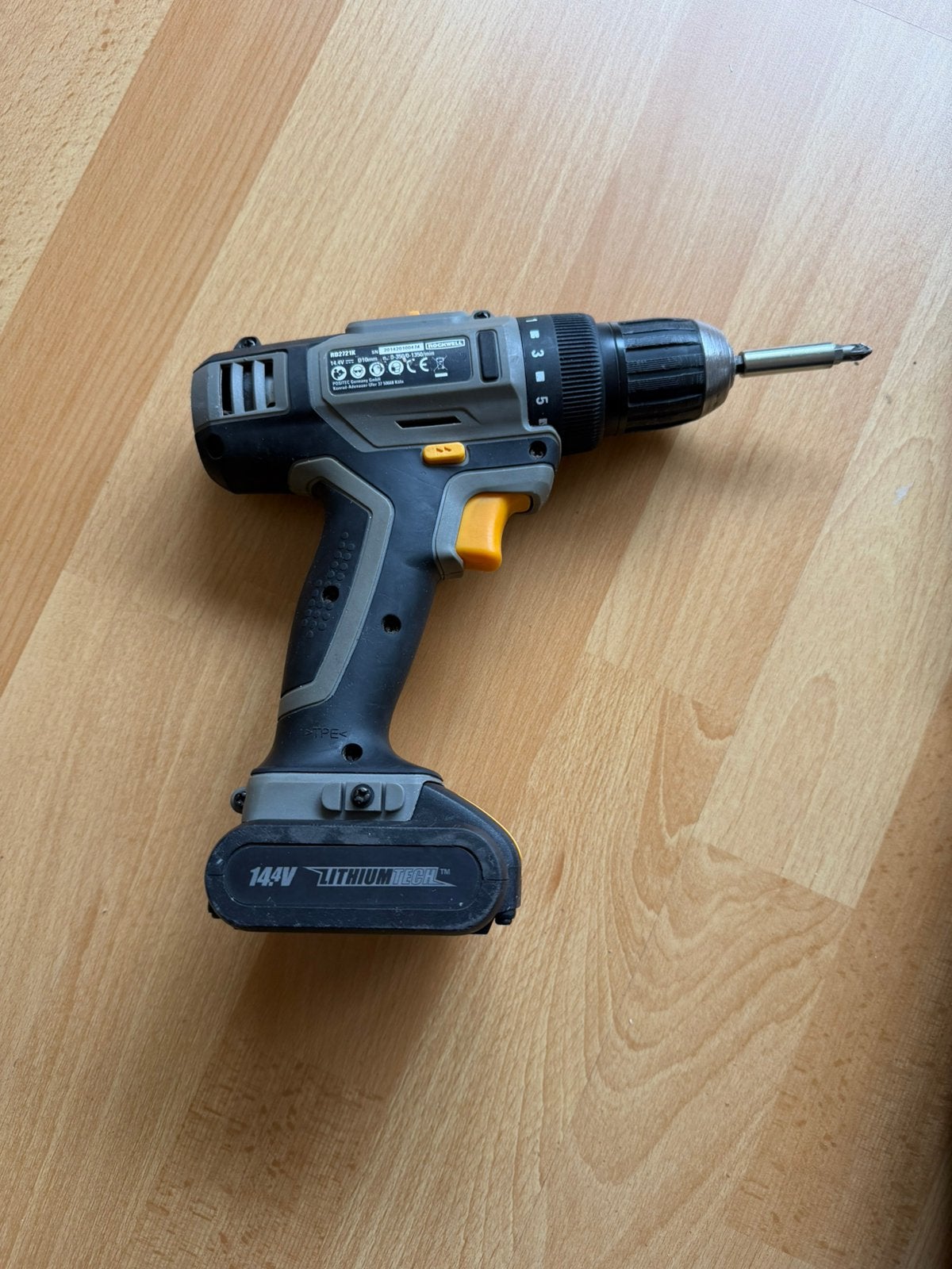 accuschroef boormachine rockwell 14,4 Volt, Doe-het-zelf en Verbouw, Ophalen of Verzenden, Zo goed als nieuw, Boormachine