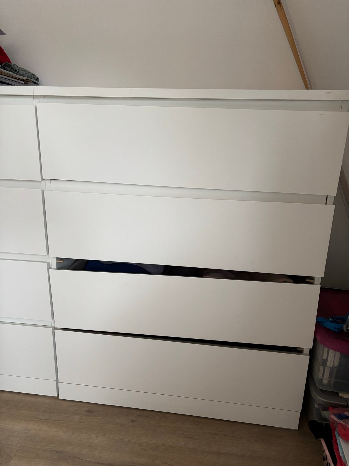 IKEA MALM Ladekast 4 lades, hoogglans wit, 80x100 cm, Ophalen, Overige materialen, Gebruikt, 100 tot 150 cm