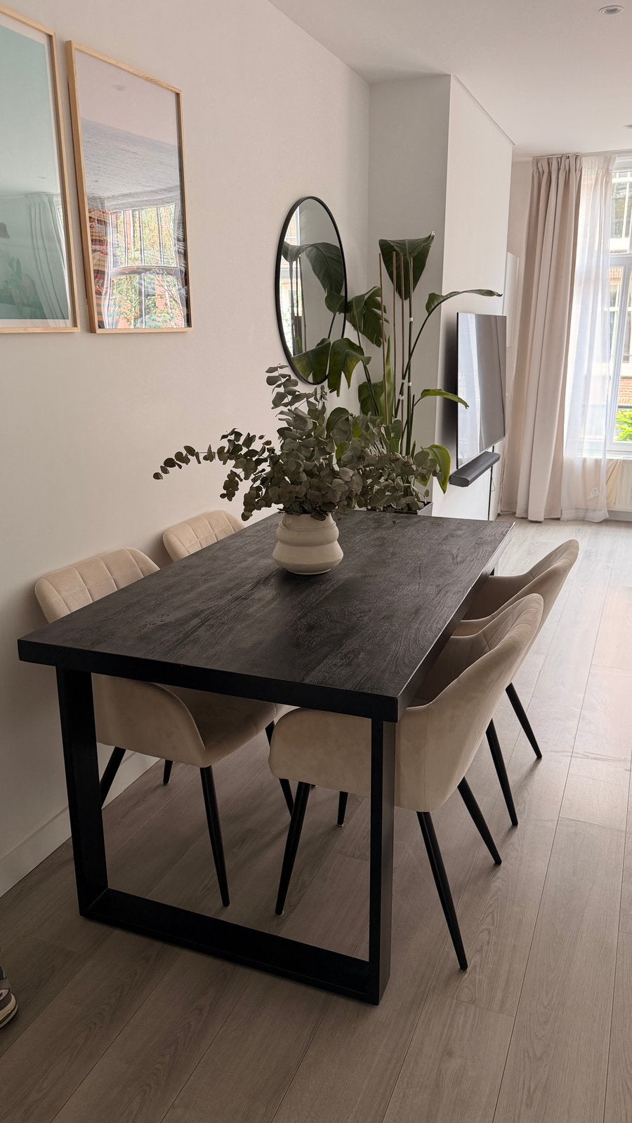 Dining table & 4 chairs, Ophalen, Rechthoekig, 150 tot 200 cm, 50 tot 100 cm