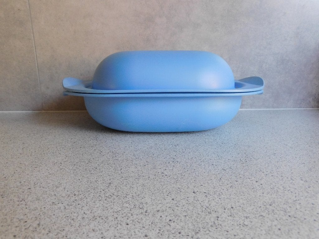 Tupperware Ultra Pro Pan Blauw - 1,5 Ltr, Gebruikt, Blauw, Geschikt voor vriezer, Ophalen of Verzenden