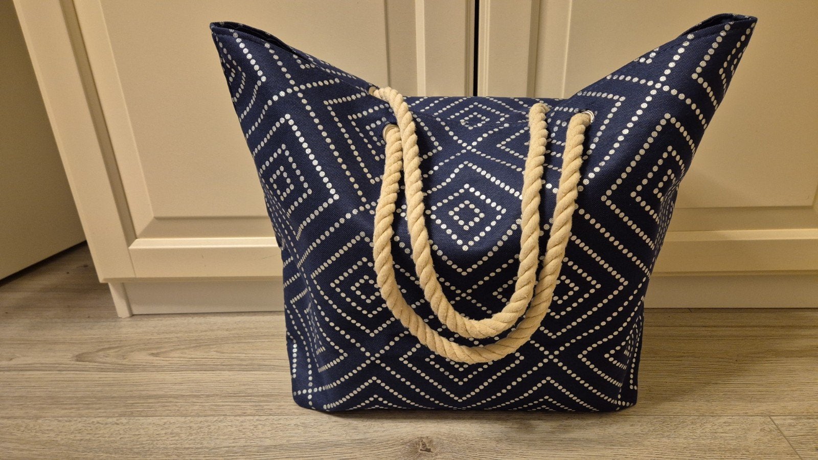 Tas afm.: 40 X 35 cm ZGAN, Sieraden, Tassen en Uiterlijk, Tassen | Damestassen, Ophalen of Verzenden, Zo goed als nieuw, Blauw