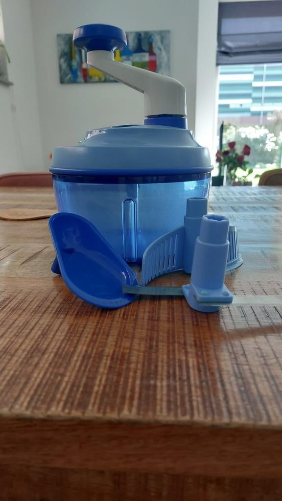 Tupperware Snijder / Hakker - Blauw, Ophalen of Verzenden, Zo goed als nieuw, Blauw, Overige typen