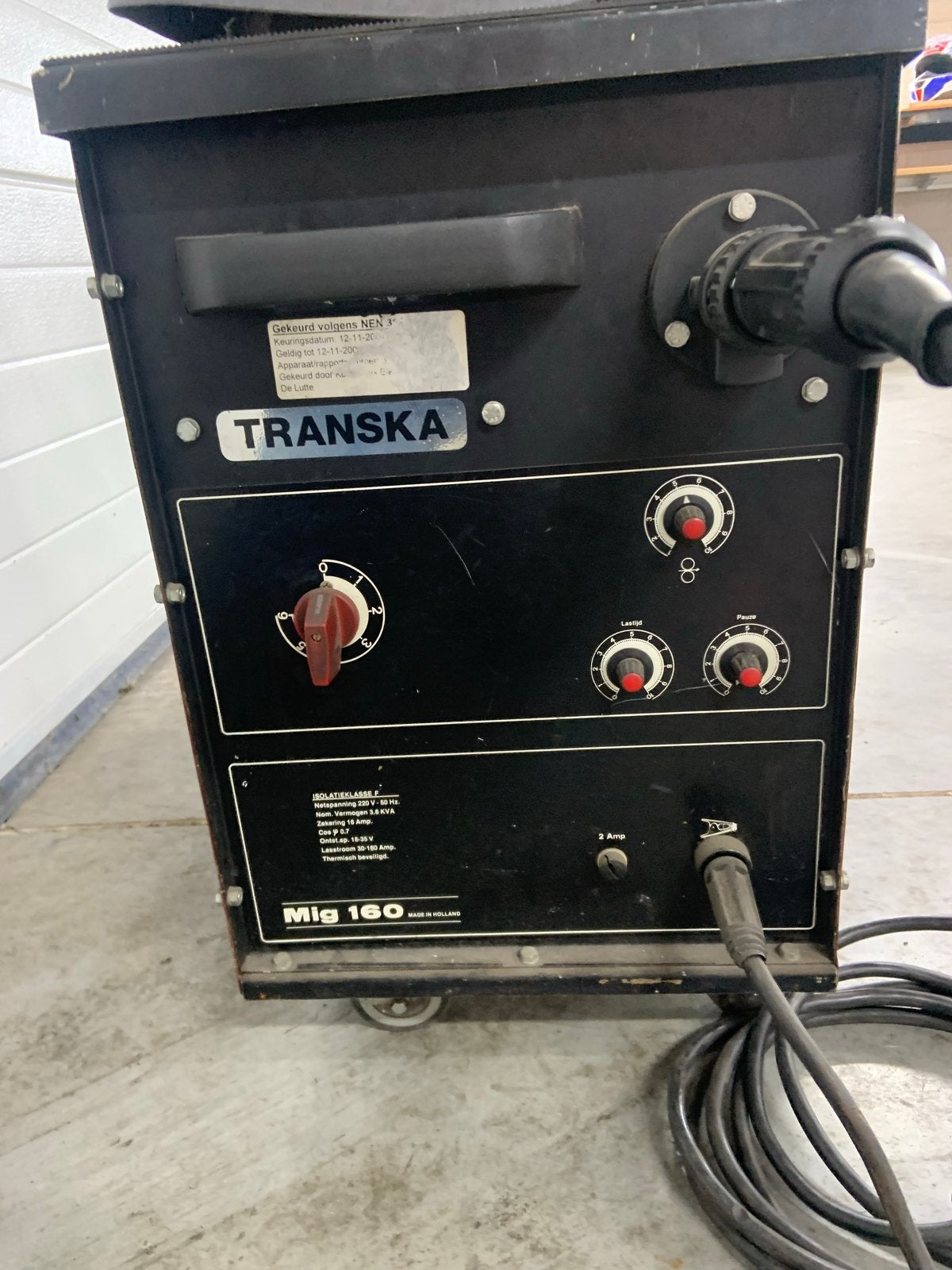 Transka Mig 160 Lasapparaat met gasfles en toebehoren, Doe-het-zelf en Verbouw, Gereedschap | Lasapparaten, Ophalen, Gebruikt