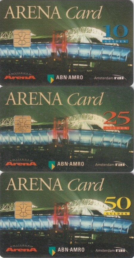 ArenA kaarten serie A001.01/03 ArenA bij Nacht gebruikt, Ophalen of Verzenden, Nederland