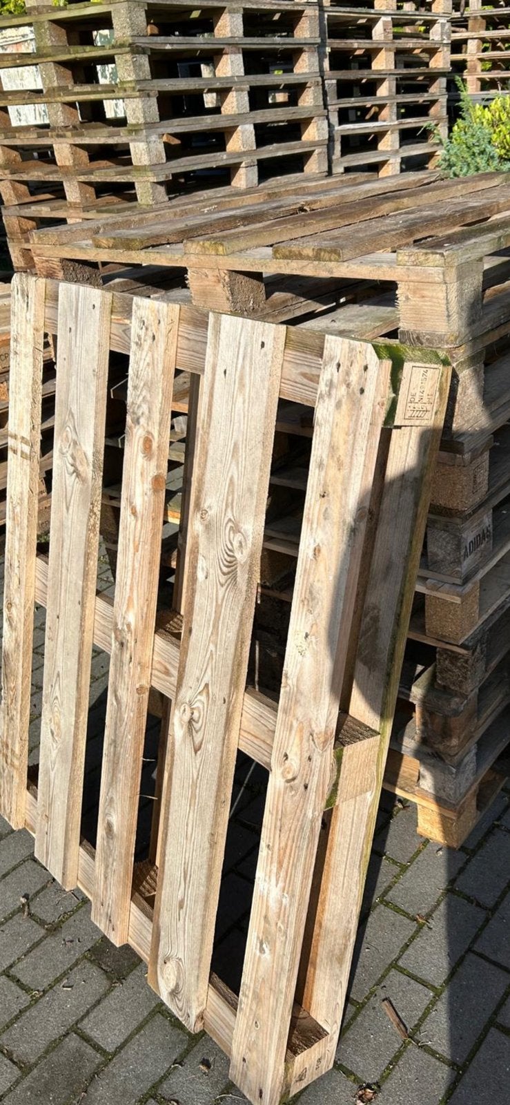 Ruim 100 pallets 100 bij 120 cm pallets stapel pallets, Ophalen of Verzenden, Zo goed als nieuw, 50 mm of meer, Pallet