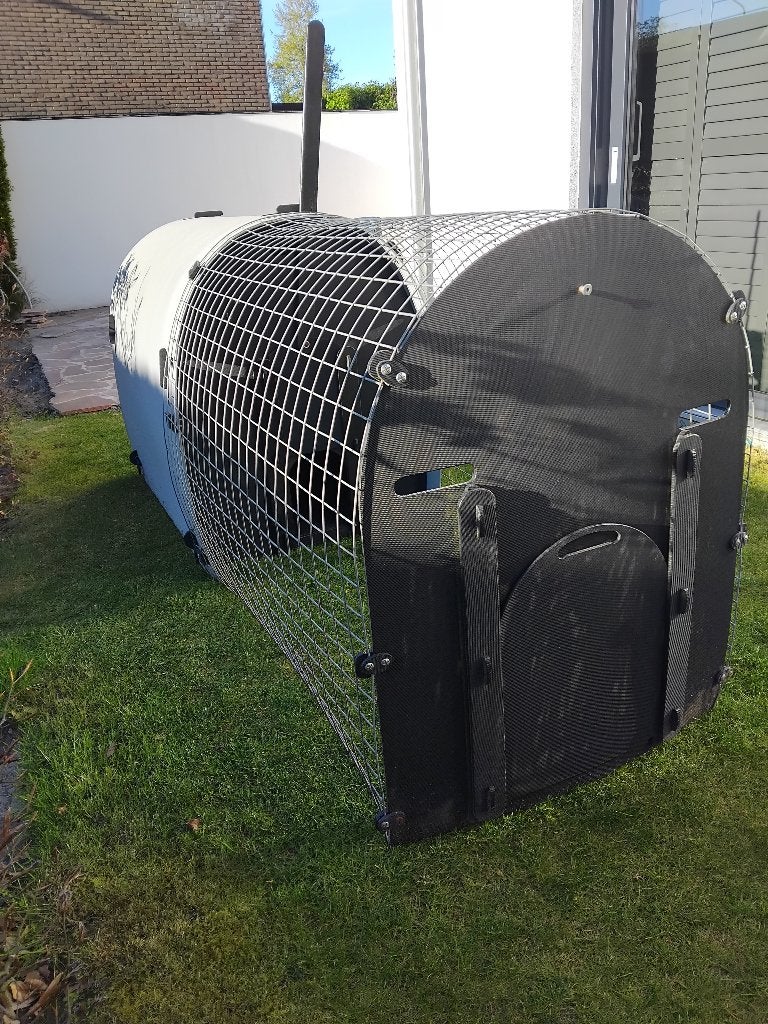 Kunststof kippenhok, eendenhok, konijnenhok met ren, Dieren en Toebehoren, Pluimvee | Toebehoren, Ophalen, Zo goed als nieuw, Kippenhok of Kippenren