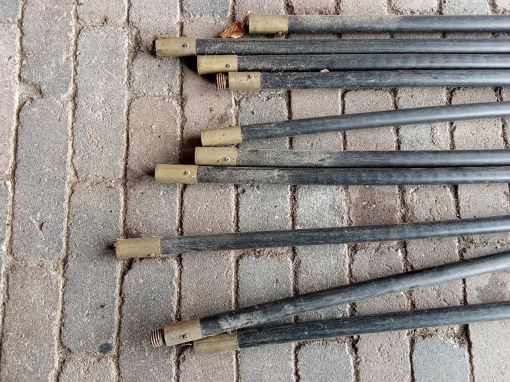 schoorsteenveeg gereedschap, Ophalen, Gebruikt