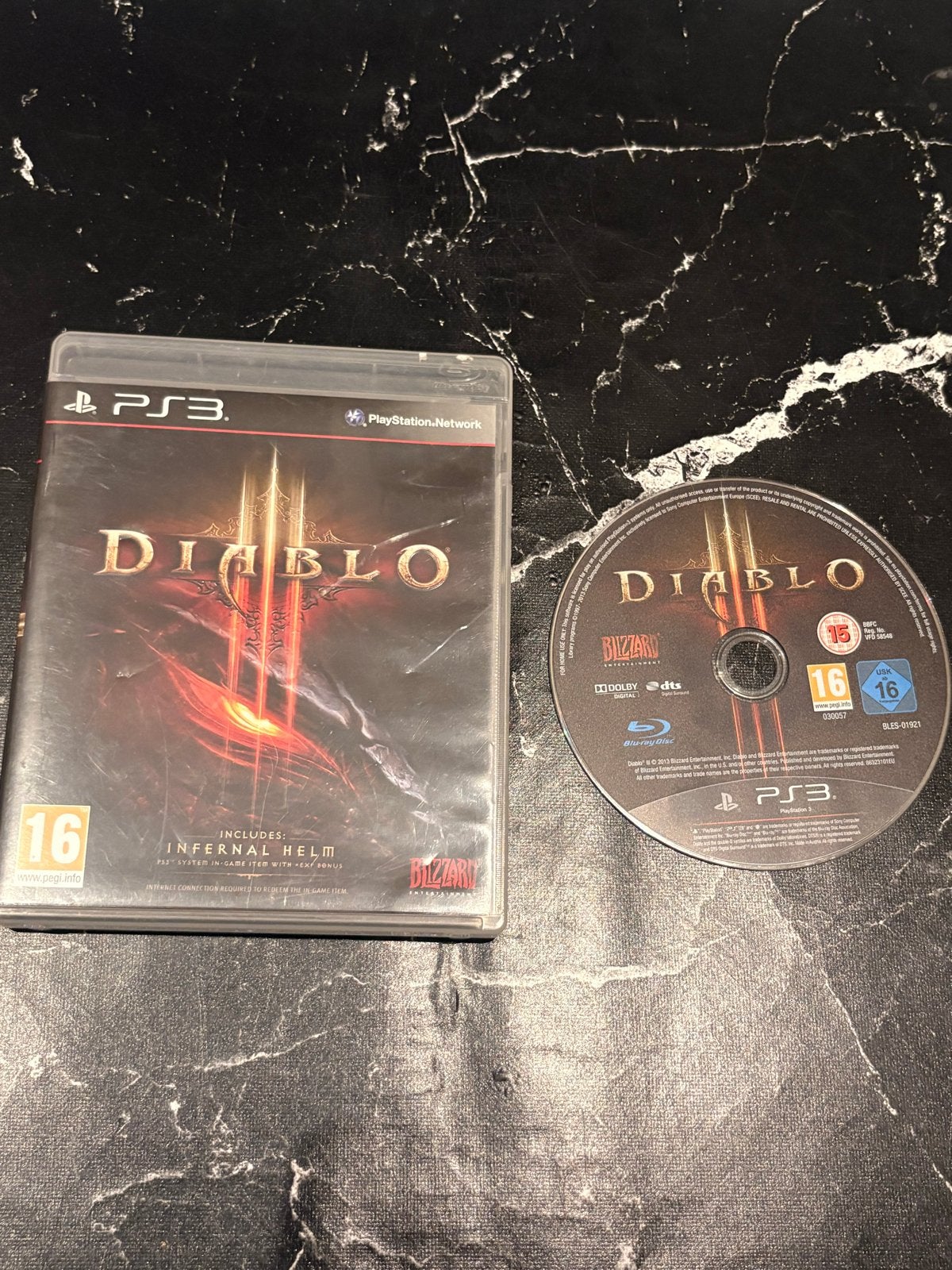 Diablo III PS3 - Actie RPG met Infernal Helm, Online, Gebruikt, 1 speler, Ophalen of Verzenden