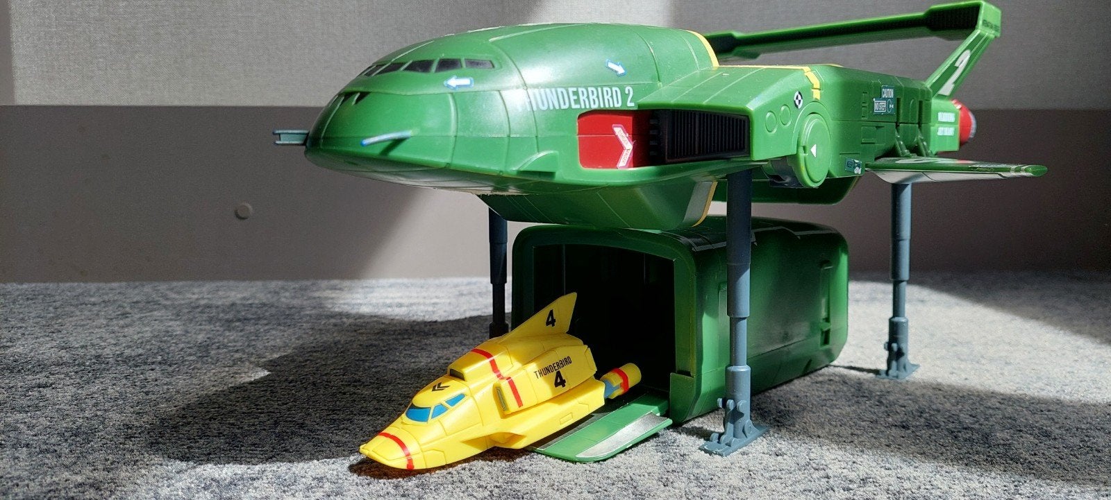 Supersize Thunderbird 2 + Thunderbird 4 met geluiden! 40 cm!, Verzamelen, Ophalen of Verzenden, Zo goed als nieuw