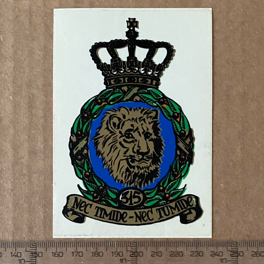 sticker 315 squadron, Verzenden, Luchtmacht, Nederland, Embleem of Badge