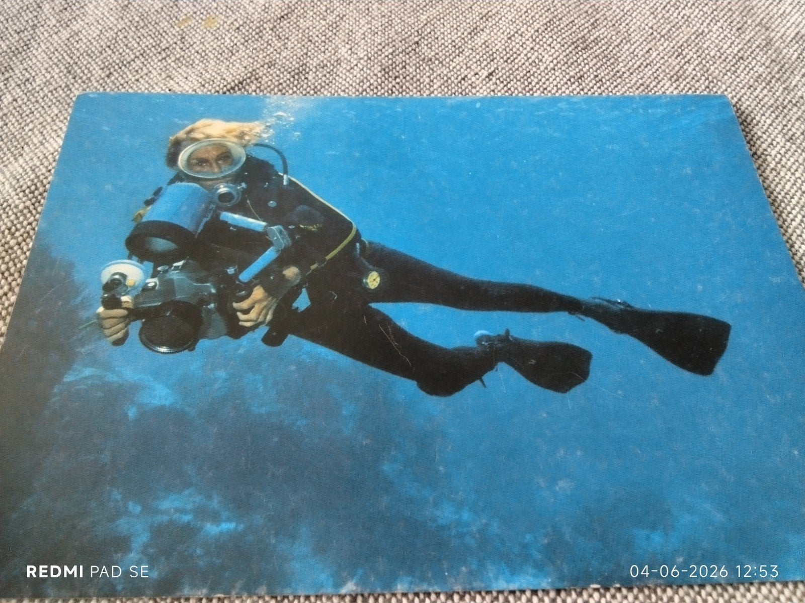 Ansichtkaart Leni Riefenstahl als duiker, c. 1980, Ophalen of Verzenden, 1980 tot heden, Ongelopen