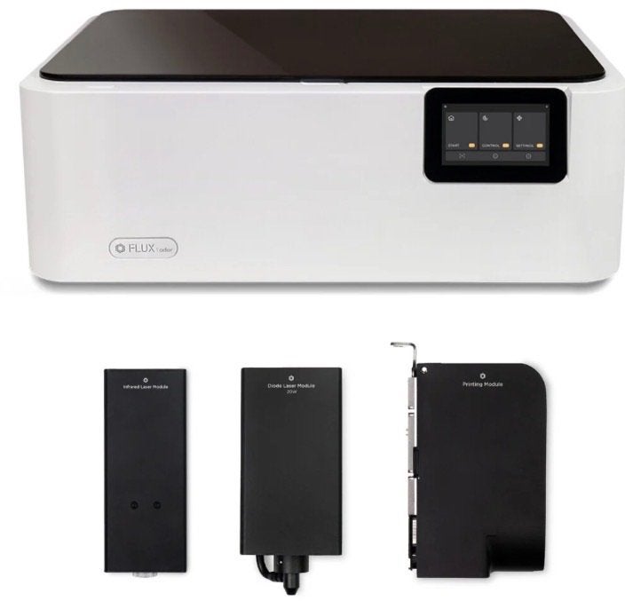 FLUX ADOR 20W + Infrarood Laser + Printmodule + garantie, Ophalen, Zo goed als nieuw