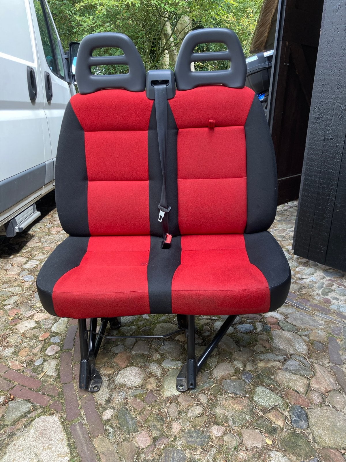 ISRI Bijrijdersbankje - Rood/Zwart - Fiat Ducato, Auto-onderdelen, Interieur en Bekleding, Ophalen, Gebruikt, Fiat