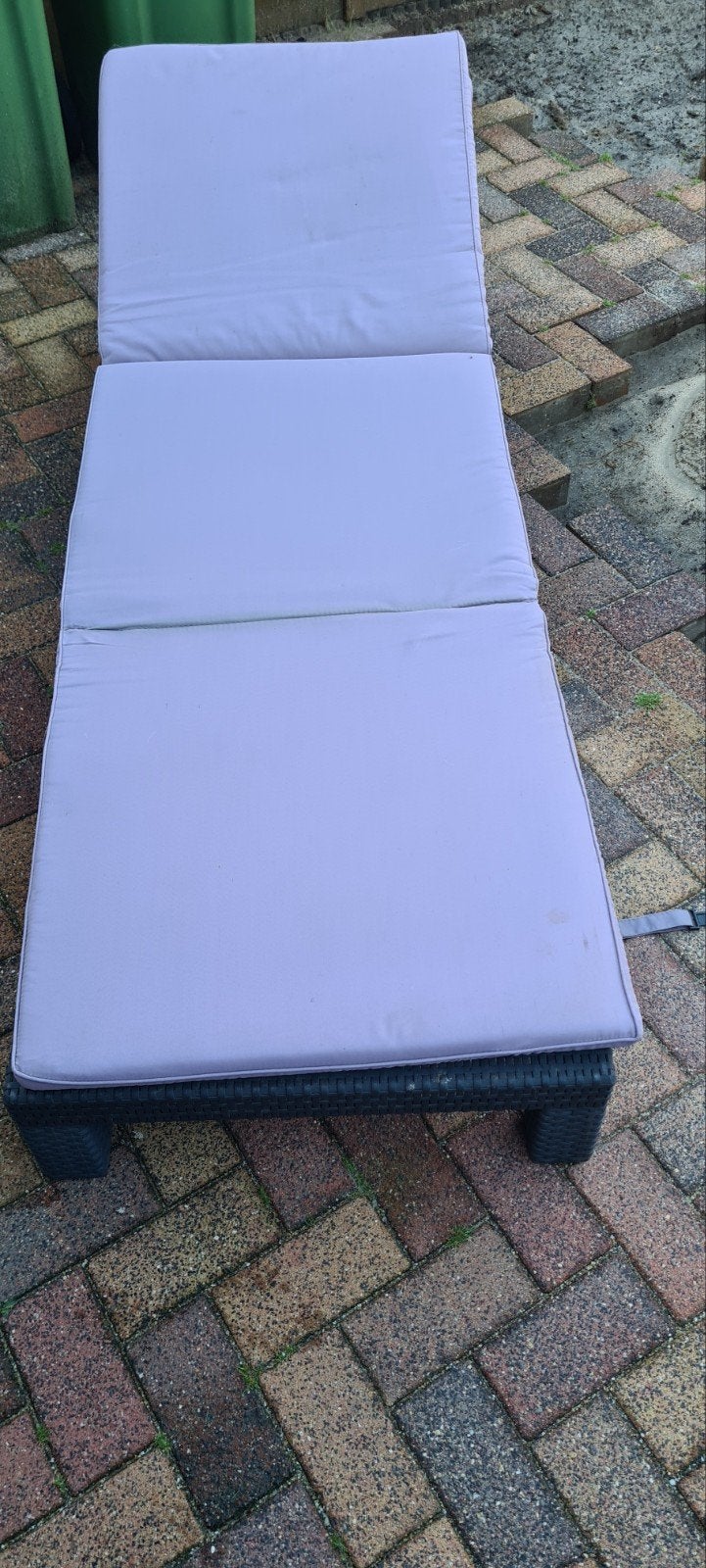 2  lig/zit tuin/ terras  bedden., Ophalen, Gebruikt, Kunststof, Inklapbaar