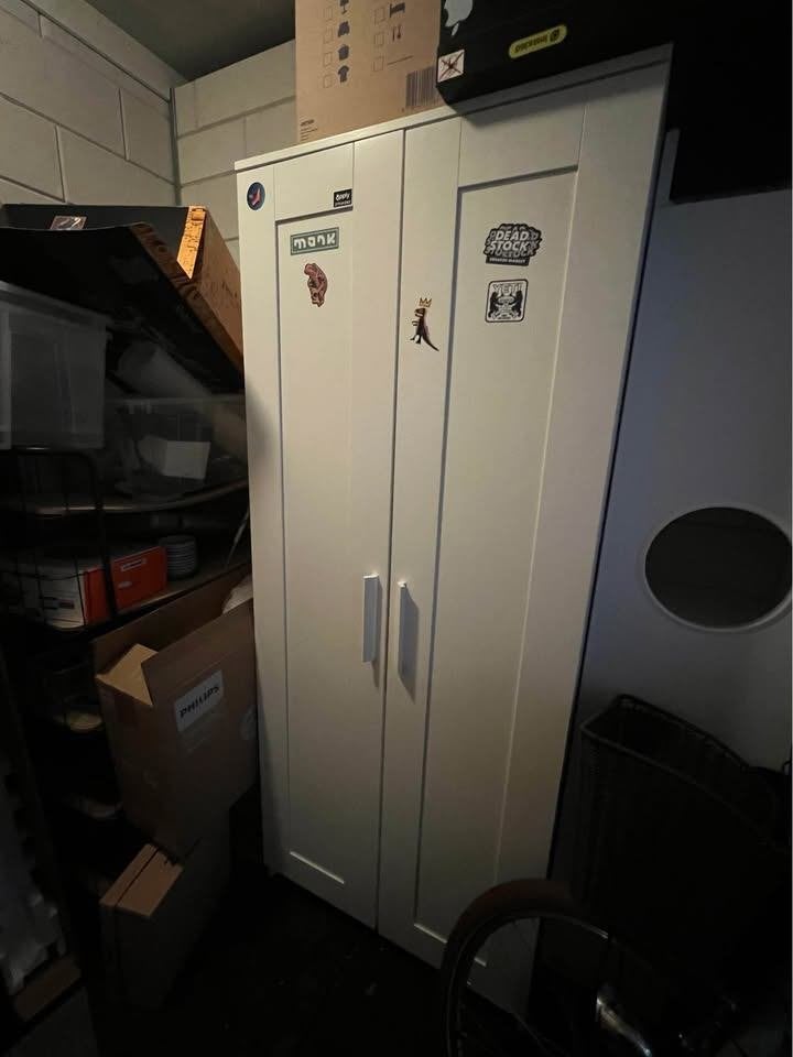 Brimnes 2 door wardrobe, Ophalen, Gebruikt, 50 tot 100 cm, 150 tot 200 cm