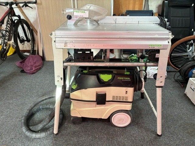 Festool Precisio CS 70 EB Zaagtafel met CTL-26 E Stofzuiger, Ophalen, Gebruikt, Cirkelzaag, 70 mm of meer