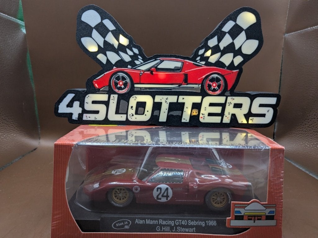 Slot.It Ford GT40 #24 Alan Mann Racing Goodwood Sebring 1966, Kinderen en Baby's, Ophalen of Verzenden, Nieuw, Elektrisch, Overige merken
