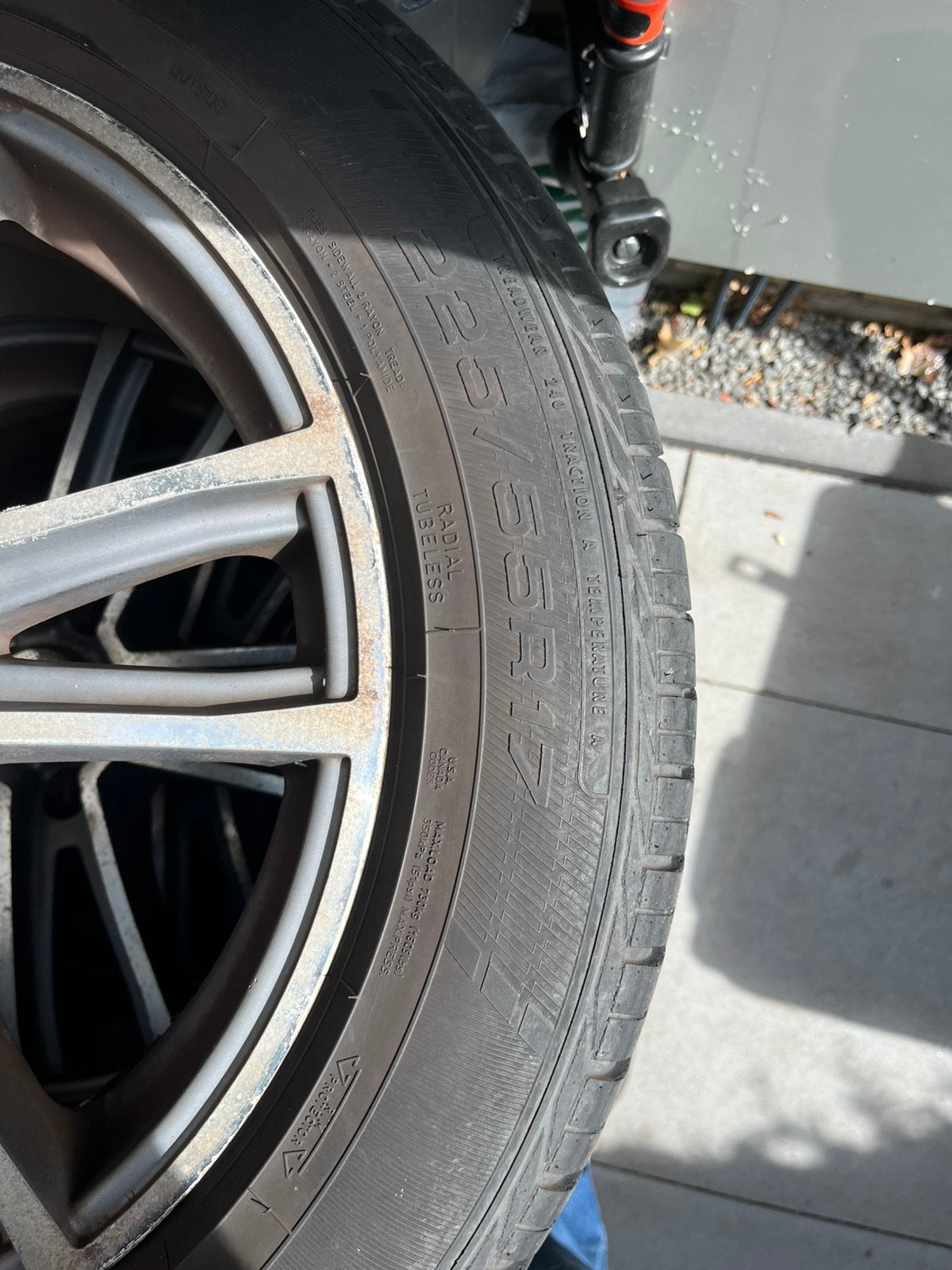Nog redelijke banden en velgen set., Auto-onderdelen, Banden en Velgen, Ophalen, Gebruikt, Banden en Velgen, 17 inch