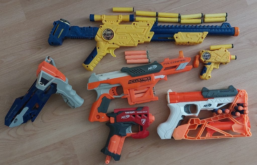 Collectie Nerf geweren, Ophalen, Gebruikt, Jongen of Meisje