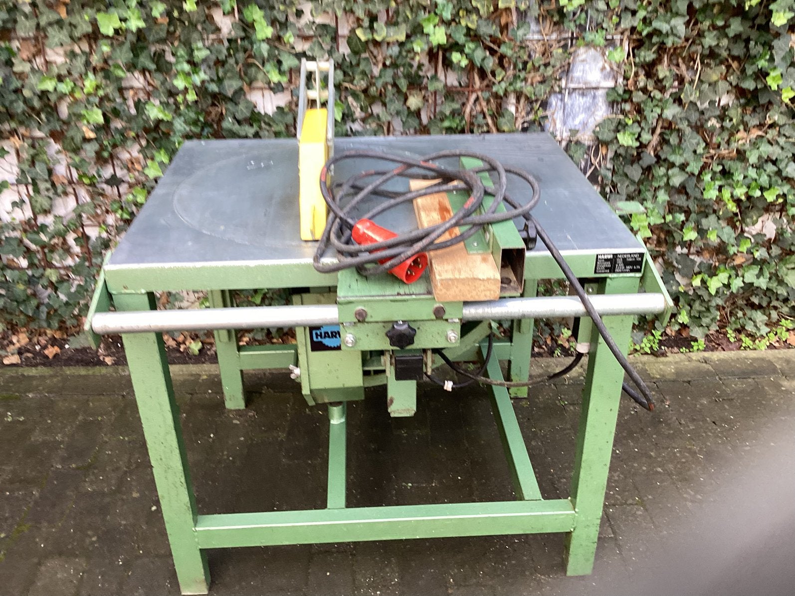 Harwi bouwzaag, Ophalen, Gebruikt, 1200 watt of meer, 70 mm of meer