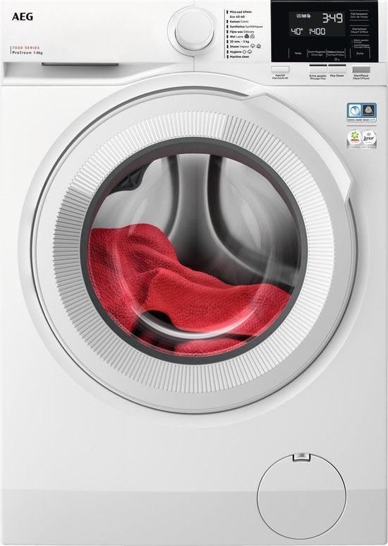 AEG wasmachine LR7384BB2 - 7000 serie - NL/FR, Witgoed en Apparatuur, Wasmachines, Nieuw, Voorlader, 8 tot 10 kg, 85 tot 90 cm